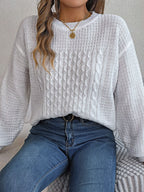 R&B | Sweater - Strukturstrick Rundhals Pullover