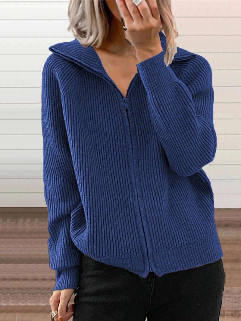 R&B | Baumwollstrick Reißverschluss Pulloverjacke