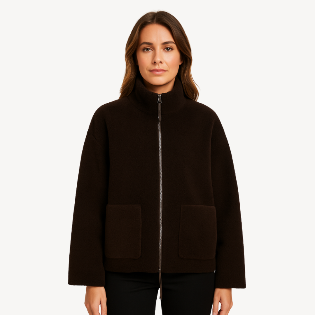 R&B | Damen Bequeme Zip-Up Fleecejacke