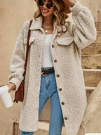 R&B | Übergroßer Teddymantel für Frauen - Winter