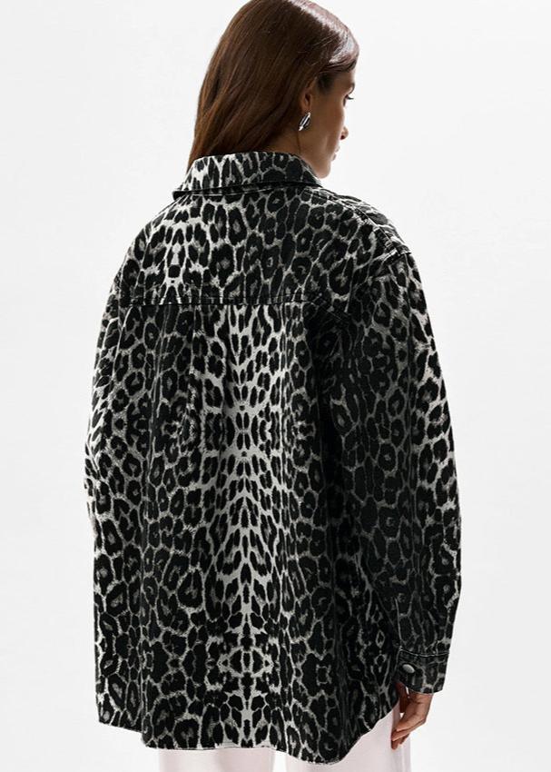 R&B | Print Baumwoll Oversized Jacke