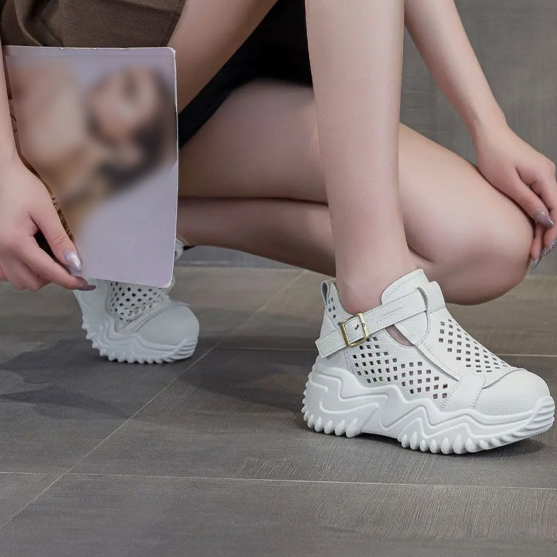 Atmungsaktive Sommer-Schuhe für Damen mit dicken Sohlen R&B R&B