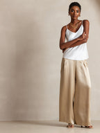 R&B | V-Ausschnitt Reine Seide Spaghettiträger Camisole Top