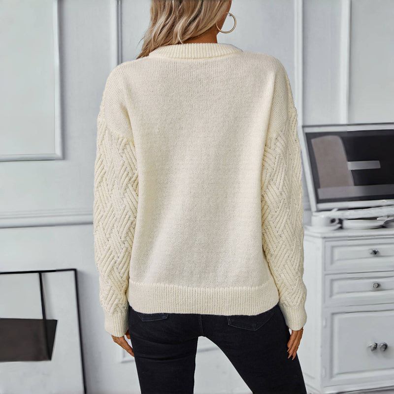 R&B | Einfarbiger Pullover Mit Weichem Stoff