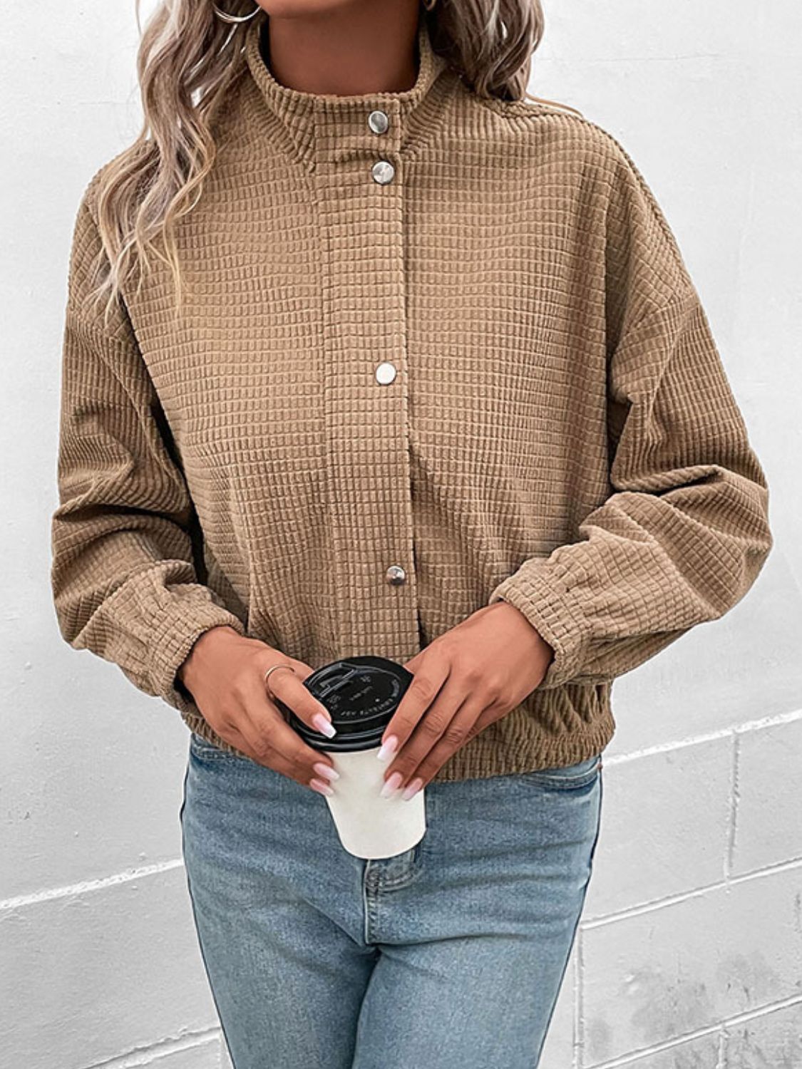 R&B | Langarmjacke mit niedergedrückter Schulter