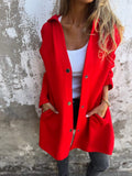 R&B | Lässige Einreiher Blazer mit Kapuze