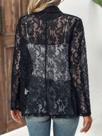 R&B | Offener Vorderer Floralspitzen Revers Blazer
