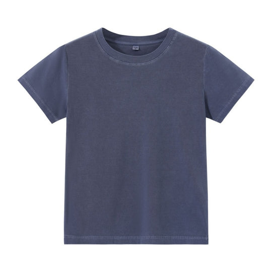 R&B | Schillerndes altes kurzes T-Shirt mit Färbung