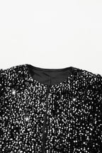 Paillettenbesetzte Jacke Mit Offener Vorderseite