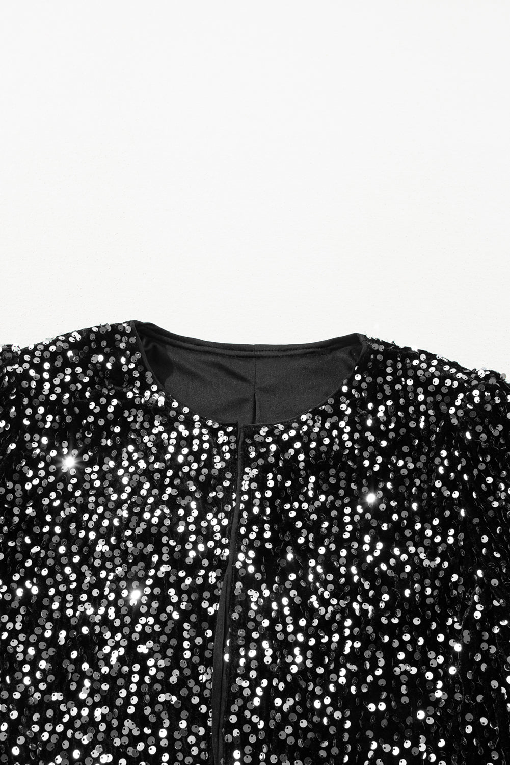 Paillettenbesetzte Jacke Mit Offener Vorderseite