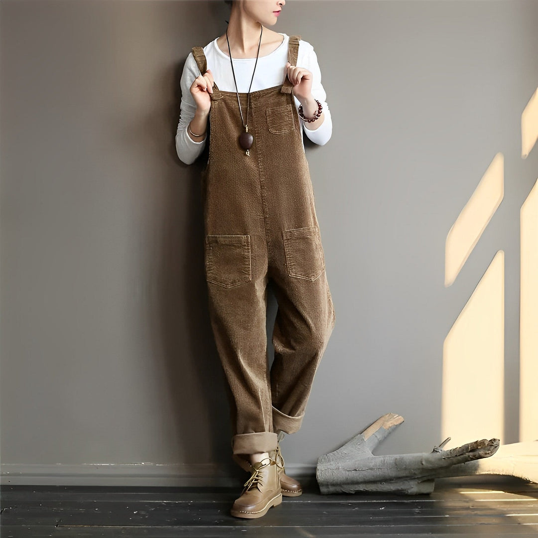 R&B | Damen Samt Retro Latzhose Perfekt für den Frühling