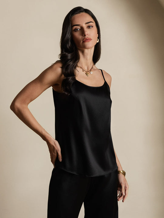 R&B | Seide Entspannt Spaghettiträger Camisole Top