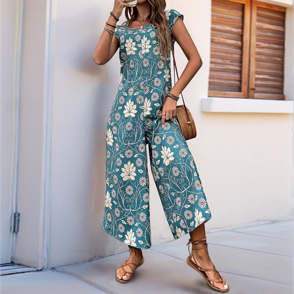R&B | Lockerer Jumpsuit mit Blumendruck