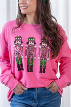 R&B | Weihnachtswächter Pailletten Locker Lässig Sweatshirt