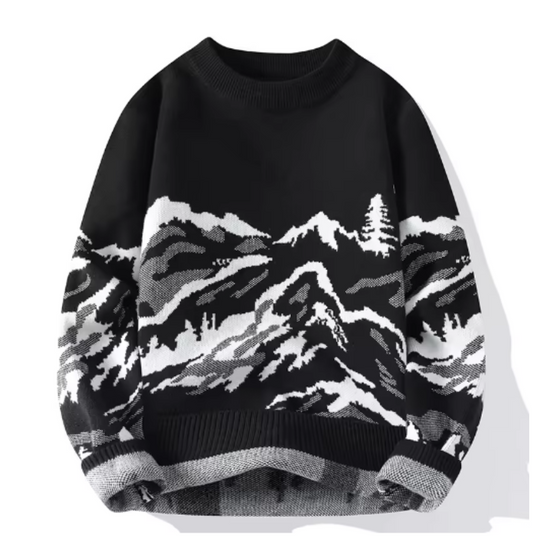 R&B | Strickpullover Bergmotiv Warm und Stilvoll
