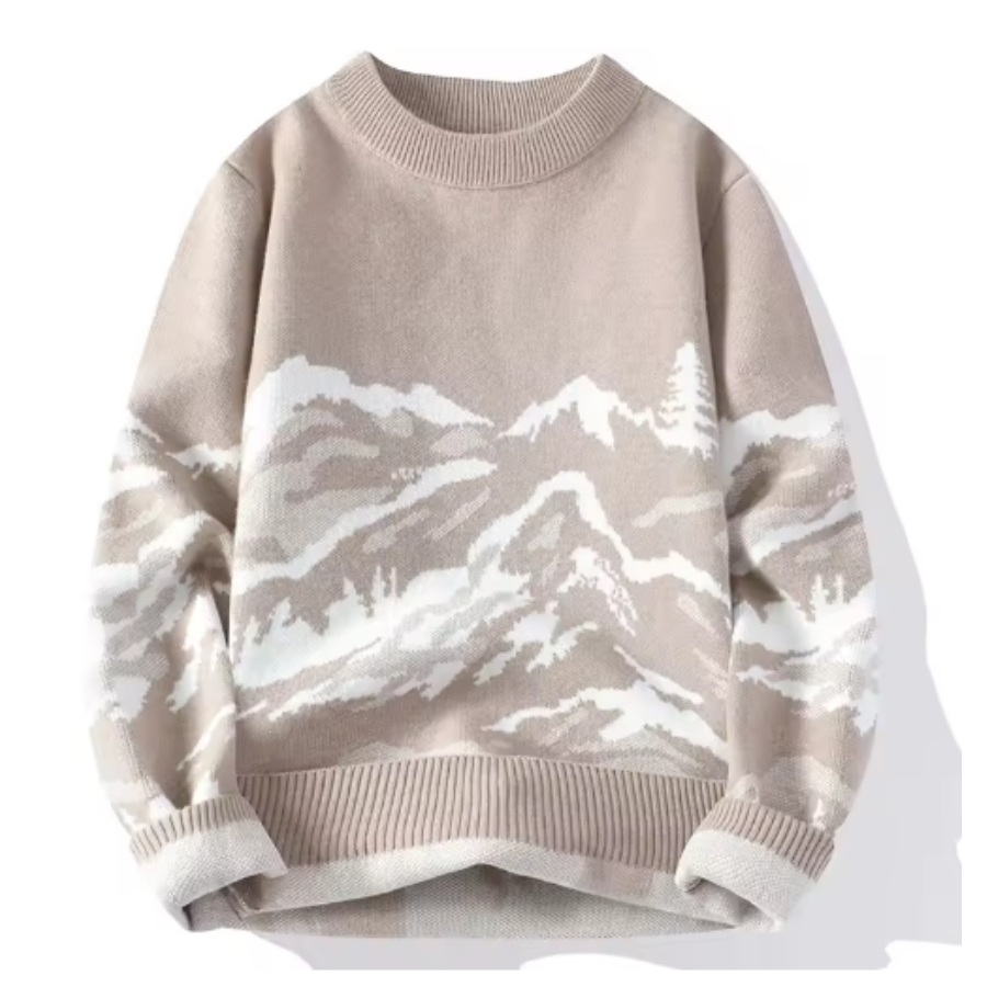R&B | Strickpullover Bergmotiv Warm und Stilvoll