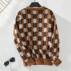 R&B | Strickjacke mit Blumenmuster