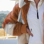 R&B | Color Block Zip-Up Kapuzenjacke