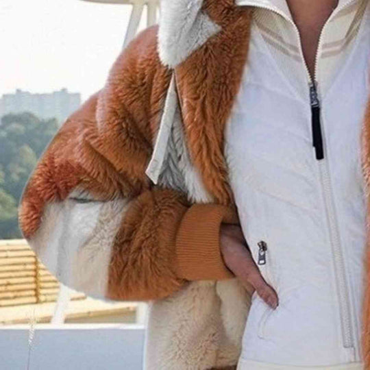 R&B | Color Block Zip-Up Kapuzenjacke