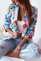 R&B | Freie und Echte Florale Revers Freizeitanzug Blazer