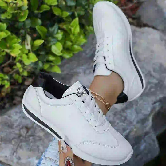 Einfarbige Freizeit-Sportschuhe für Damen mit dicken Sohlen R&B R&B