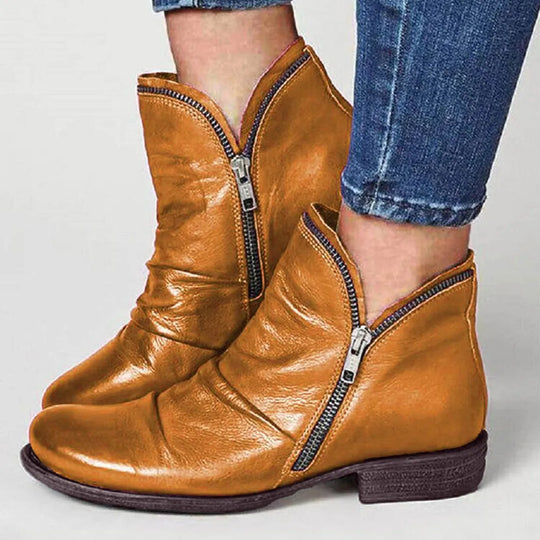 Damenstiefel mit doppeltem Reißverschluss R&B R&B