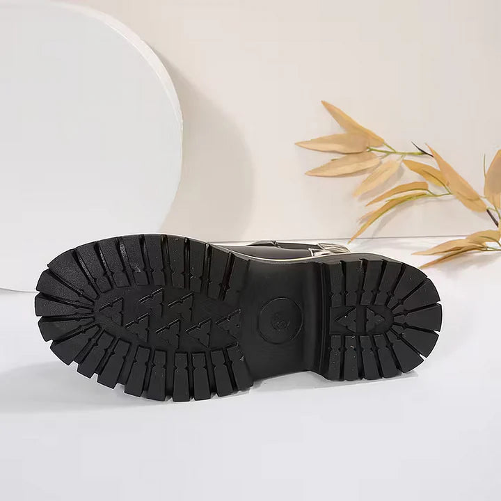 Retro-Stiefeletten mit Schnalle und dicken Absätzen R&B R&B