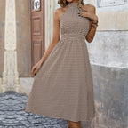 R&B | Retro-Kleid mit geometrischem Print und halbem Rollkragen
