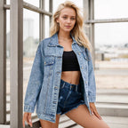 R&B | Bequeme Denim Damenjacke mit Übergröße Schnitt