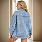 R&B | Bequeme Denim Damenjacke mit Übergröße Schnitt