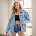 R&B | Bequeme Denim Damenjacke mit Übergröße Schnitt
