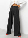 R&B Hose mit hoher Taille und weitem Bein