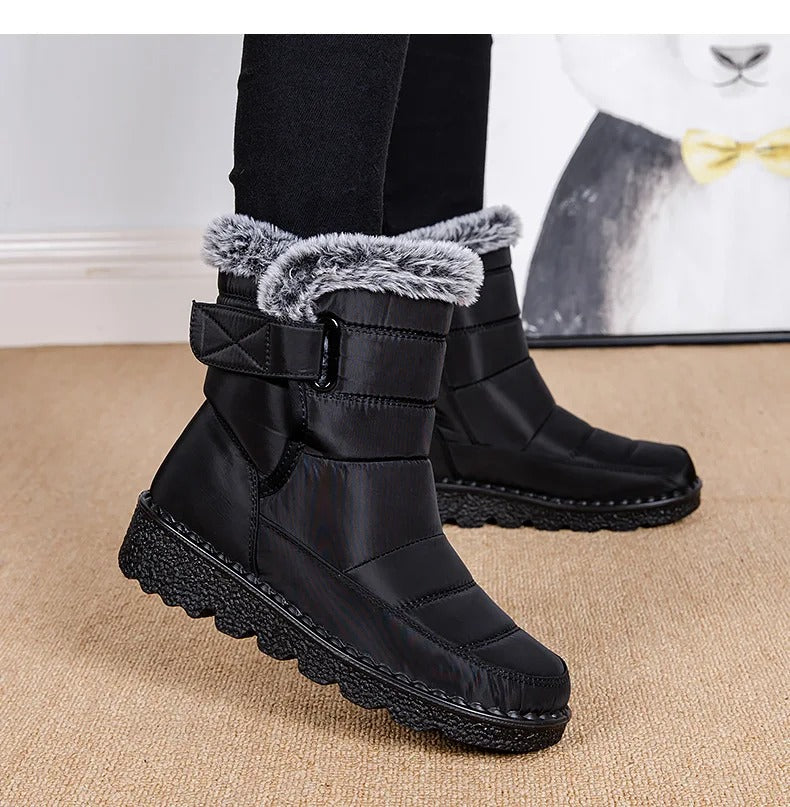 Damen warme Baumwolle Fell Stiefeletten R&B