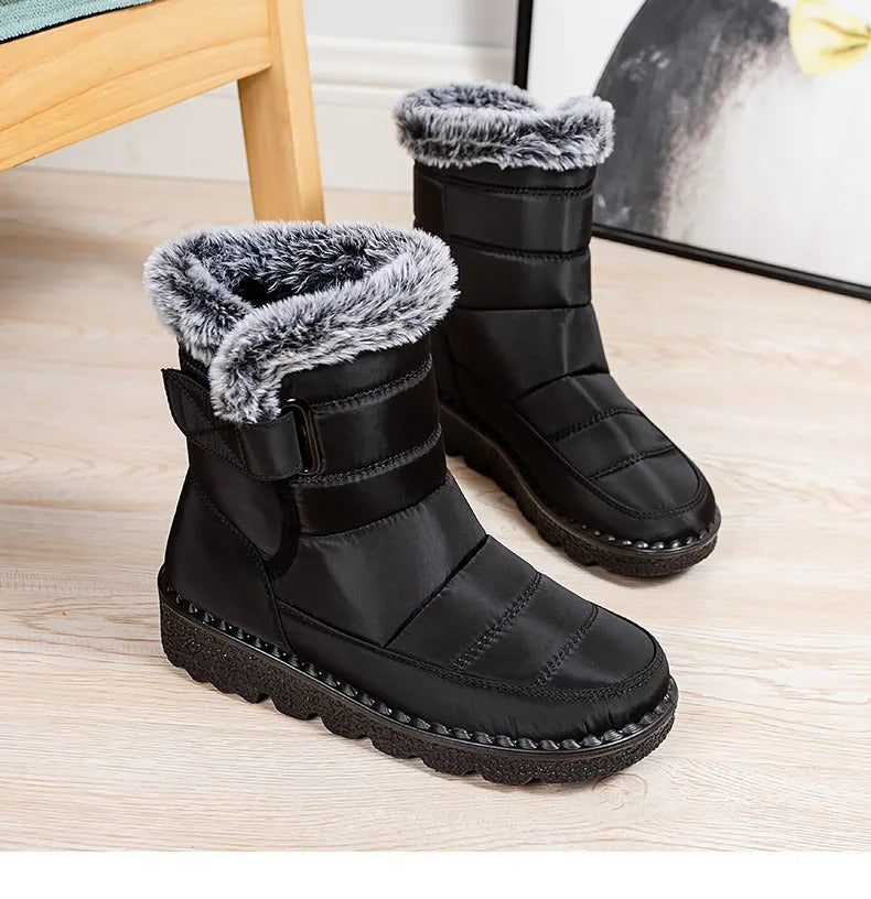 Damen warme Baumwolle Fell Stiefeletten R&B