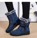 Damen warme Baumwolle Fell Stiefeletten R&B