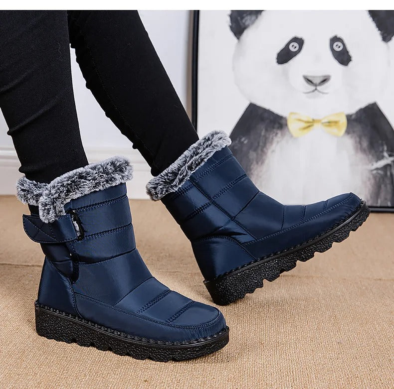 Damen warme Baumwolle Fell Stiefeletten R&B