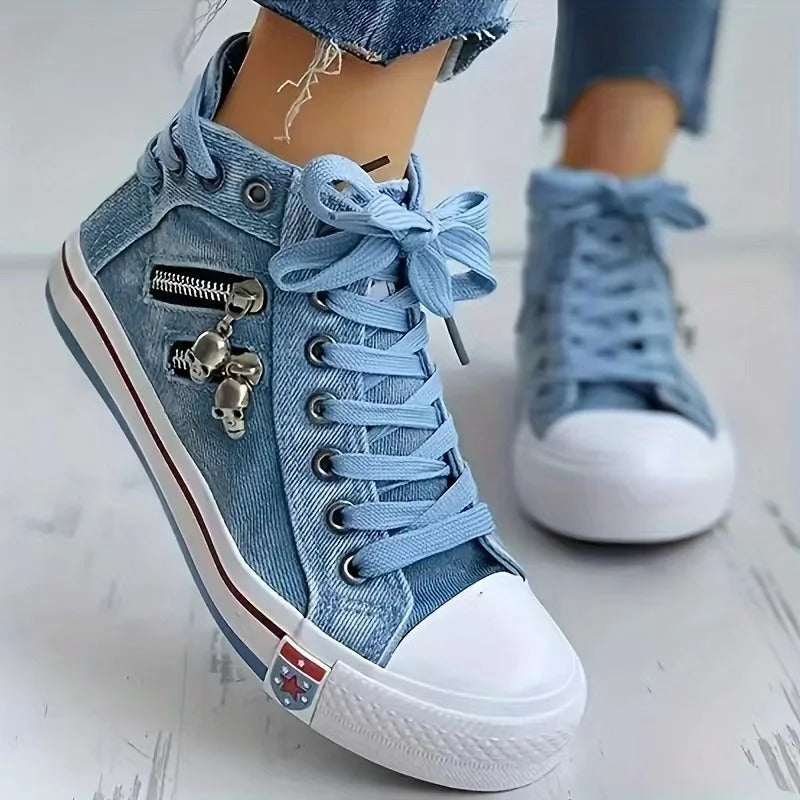TrendSneaker JeansLook & Zipper R&B