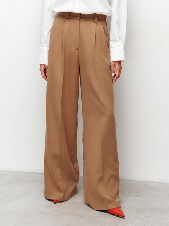 R&B Hose mit hoher Taille und weitem Bein
