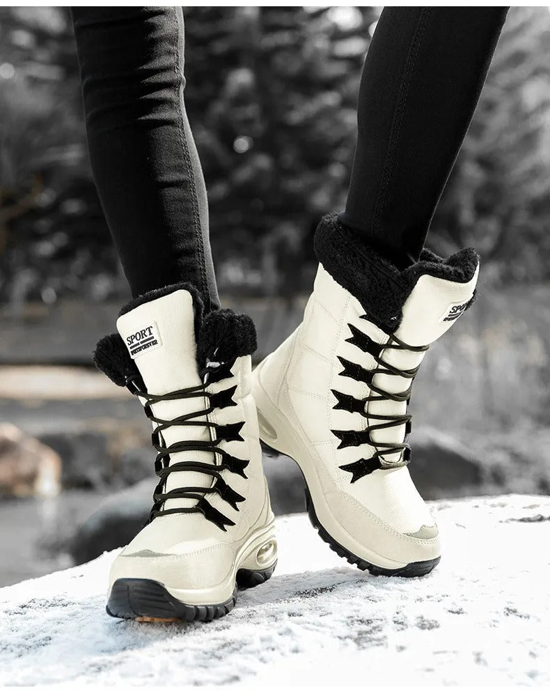 Wasserdichte Damen Schneestiefel bis zur Mitte der Waden R&B