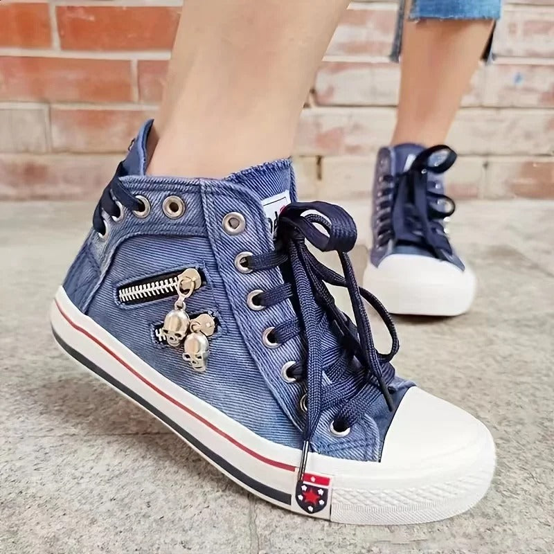 R&B Trend-Sneaker | Jeans-Look & Zipper