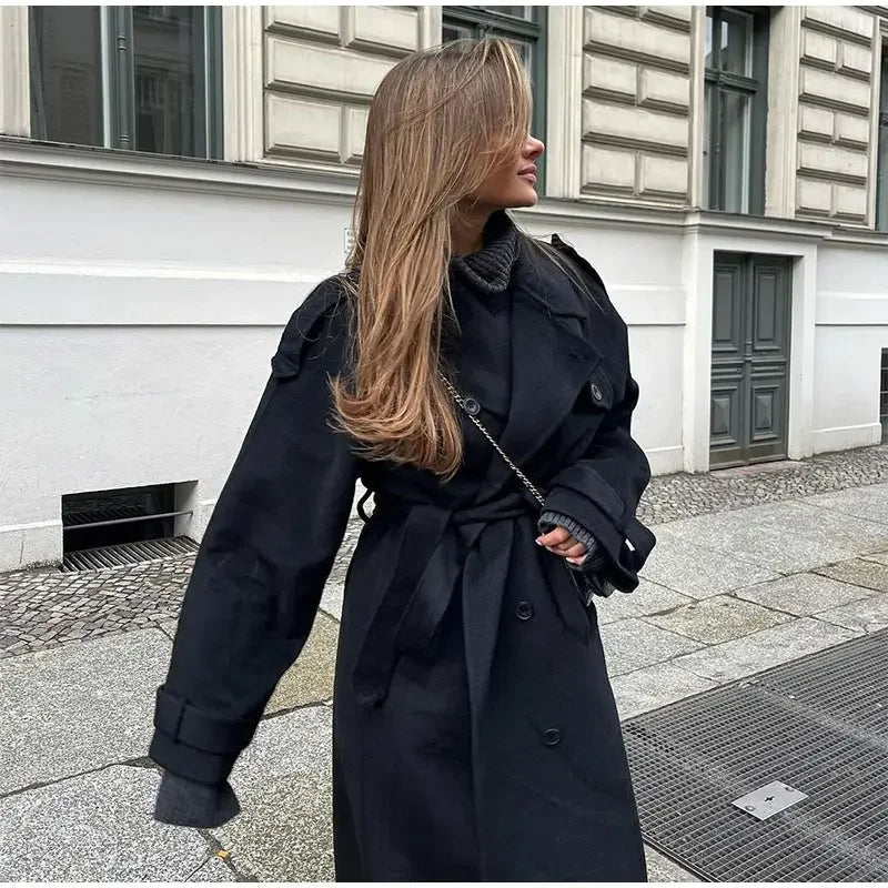 R&B | Damen Doppelt-knöpfiger Trenchcoat