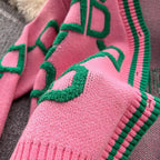 R&B | Oversized Cardigan Grafisches Muster Trendy Design