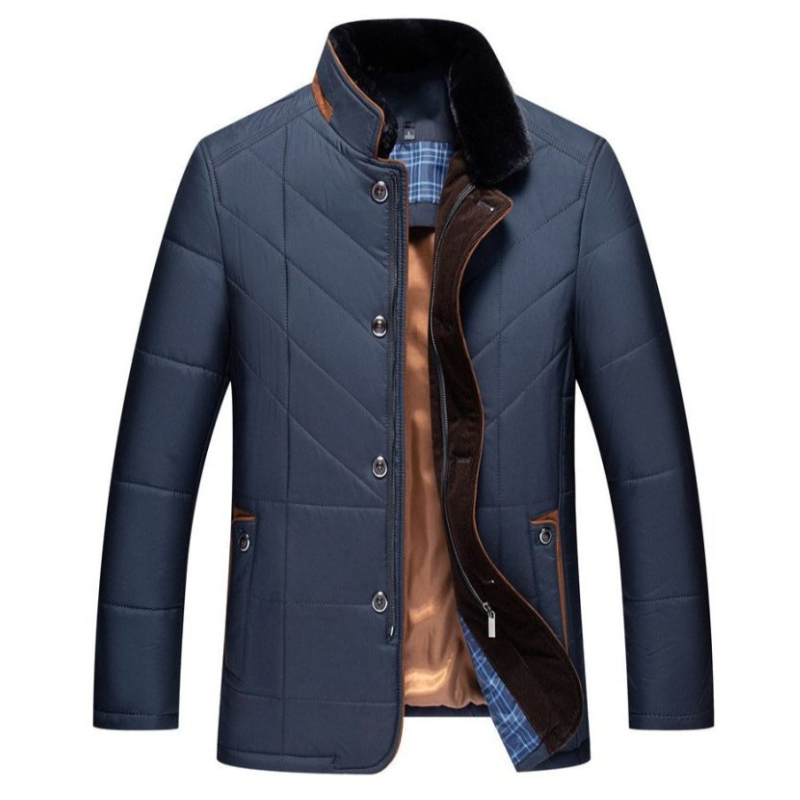 R&B | Herrenjacke – Hoher Kragen und gesteppter