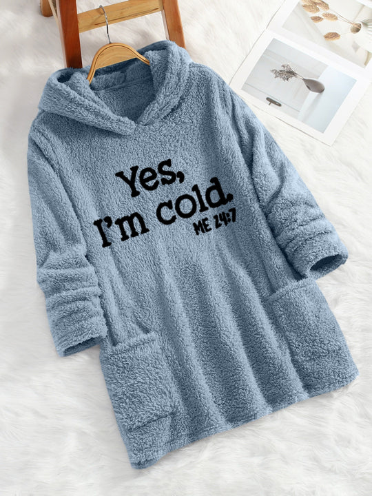 R&B | Langer Hoodie mit Print Fleece Wärme und Komfort