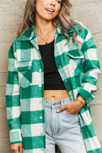 R&B | Karierte Longline Hemdjacke