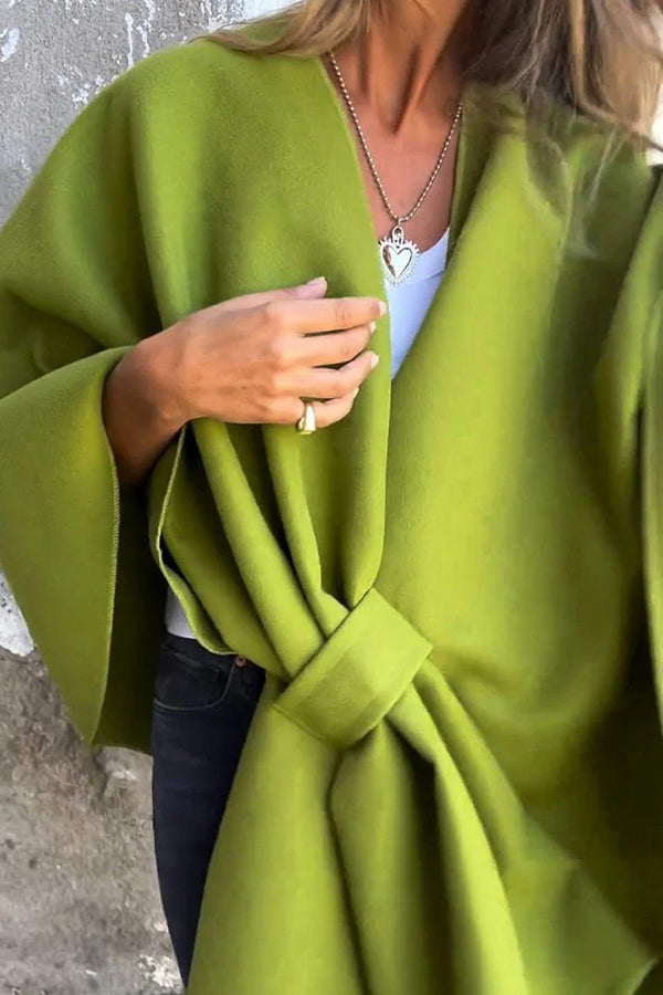 R&B | lässige V-Ausschnitt Stola Cape Jacke