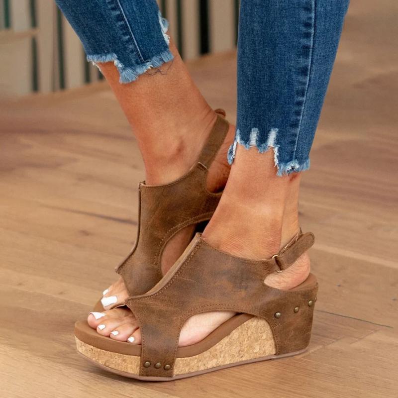 R&B Sandalen Mit Keilabsatz