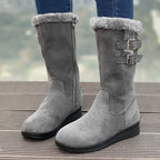 R&B | Verstärkte Samt Mittelrohr Schnee Stiefel