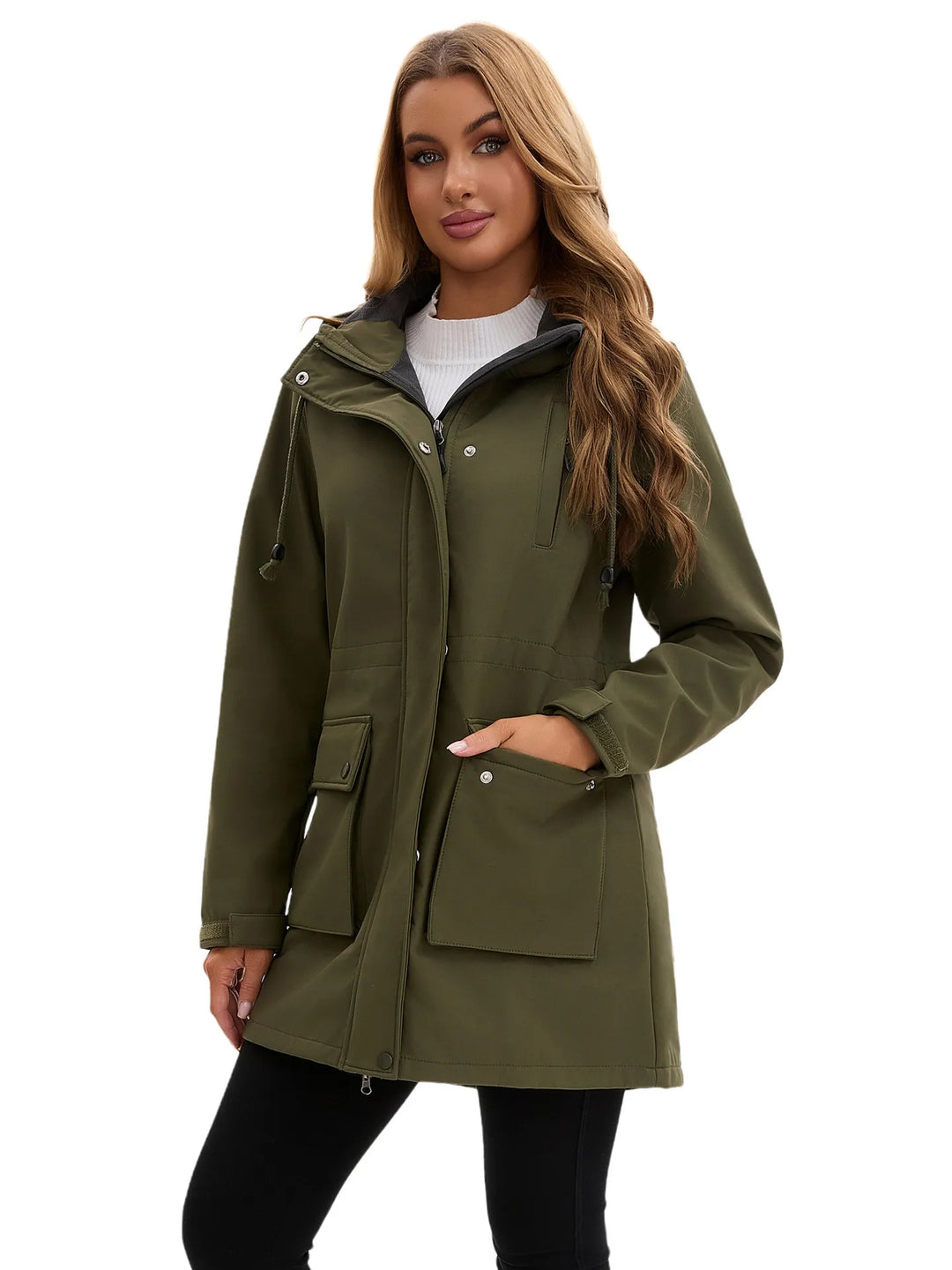 R&B | Wasserdichte Softshell-Damenjacke mit Kapuze