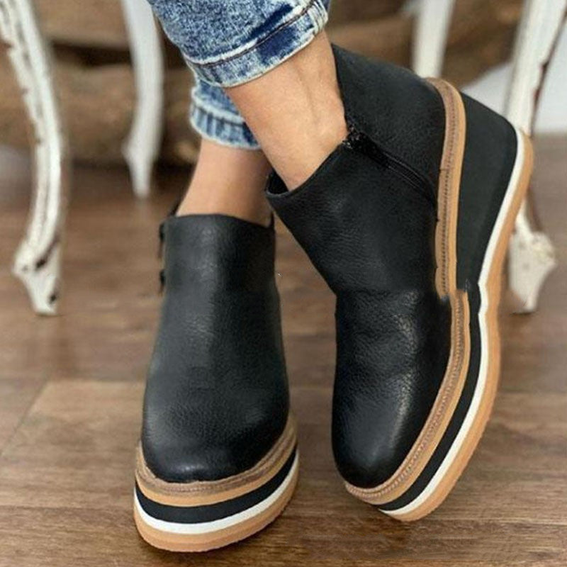 Orthopädische Leder-Sneaker mit Komfortsohle R&B